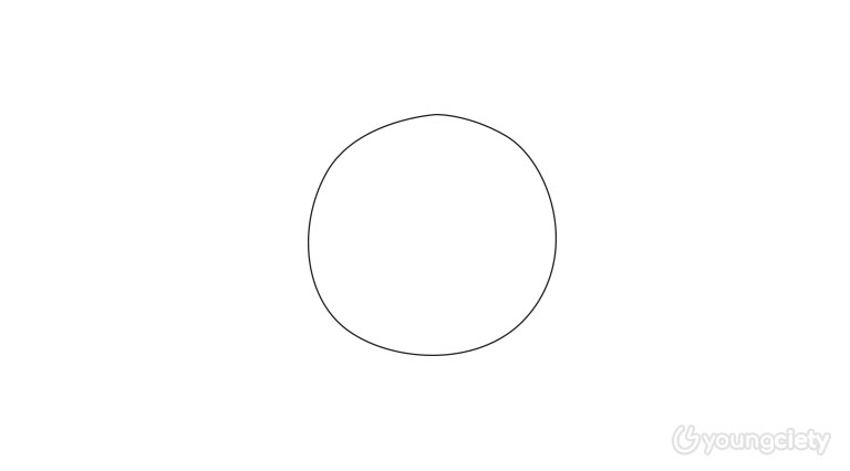 ขั้นตอนการวาดภาพ ดาวเสาร์ ขั้นตอนที่ 1