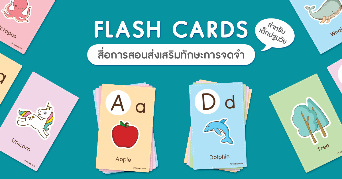 Flash Cards (บัตรคำ) สื่อการสอน ส่งเสริมทักษะการจดจำสำหรับเด็กปฐมวัย